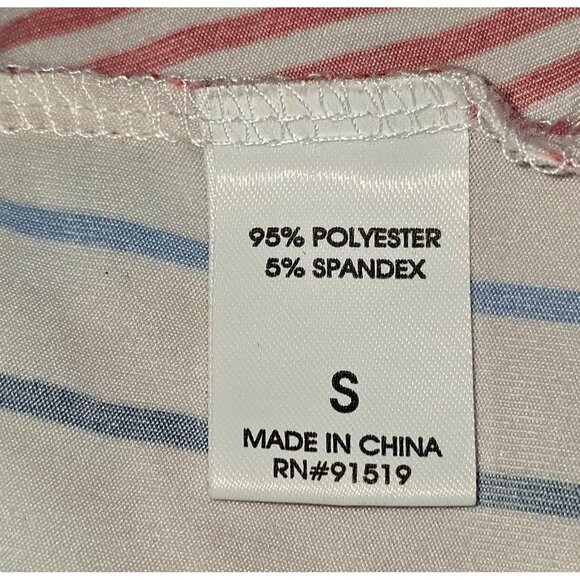 Echo Sleepwear Women's Striped Red & Blue Sleeveless Pajama Set Size Small 2279 - Picture 8 of 10